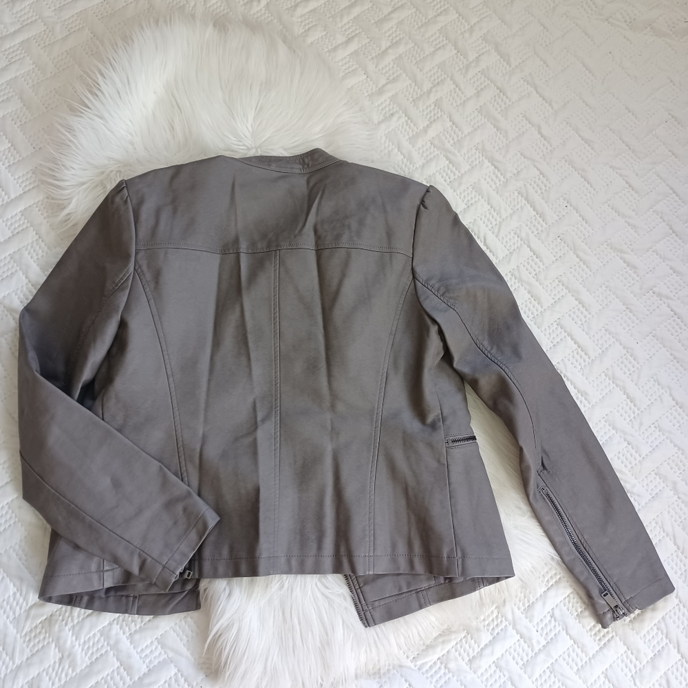 {Kaari Blue} Faux Leather Jacket - Picture 5 of 5